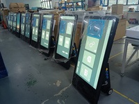 Kiosque d'affichage numérique portable extérieur alimenté par batterie, écran LCD 43 pouces, affichage numérique de poster