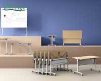 Table de conférence mobile et pliable moderne personnalisable pour la formation, mobilier de bureau pour les universités, les collèges et les écoles