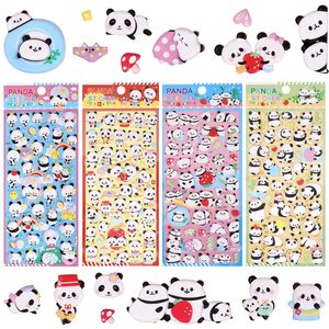 Bán Buôn Tùy Chỉnh PVC Dễ Thương Mô Hình Gấu Trúc Phim Hoạt Hình Dính 3D Trẻ Em Puffy Dán Cho Tự Làm Trang Trí - Product Image 1