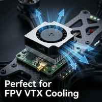 Ventilateur micro DC haute vitesse 15000 tr/min 20x20x6mm 5V 12V sans balais 2006 pour refroidissement FPV VTX et drone de course