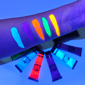 Uv huỳnh quang mặt sơn cơ thể sơn phát sáng trong bóng tối cho Halloween và các dịp khác - Product Image 5