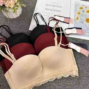 1043 # không dây của phụ nữ ren áo ngực, màu sắc rắn giải phóng mặt bằng hàng tồn kho, hỗn hợp hàng tồn kho - Product Image 4