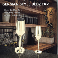 Système de robinet à bière en acier inoxydable de style allemand, écologique, avec gobelet à bière pour accessoires de bar à domicile