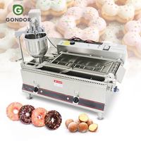 Mesin Pembuat Donat Mini Bulat Semi Otomatis 3 in 1 Berinl dengan Pengisi Adonan Ragi Murah