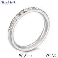 Usine Spot En Gros 12PCS 3mm Diverses Couleurs Zircon Fine Cercle Personnalisé Contraste En Acier Inoxydable Femmes Anneaux