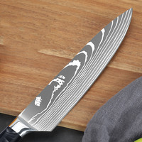 Ensemble de couteaux de chef de cuisine japonais 8 pouces Damas Laser Pattern 4c13mov Ensemble de couteaux en acier inoxydable