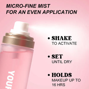 Spray fixateur de maquillage scintillant personnalisé 100 ml 2026, logo personnalisé, imperméable, anti-brillance, marque privée, brume fixante mate - Product Image 3