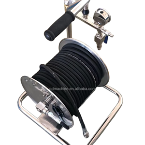 Carrete de manguera de lavado a presión de construcción de acero con marco fuerte al por mayor 5000 PSI con capacidad de 60m nuevas piezas de equipo de <span class=keywords><strong>limpieza</strong></span> - Product Image 2
