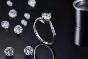 ขายร้อนในสต็อก925เครื่องประดับเงินสเตอร์ลิงสีขาวชุบทองรอบ6.5มิลลิเมตร D สี Moissanite 1ct แหวนเงินสำหรับผู้หญิง - Product Image 6