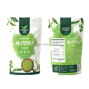 Sachets d'emballage de thé en aluminium imprimés sur mesure, réutilisables, résistants à l'humidité, pour poudre de thé vert, type stand-up - Product Image 5