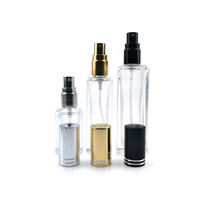 Flacon de parfum en verre vide personnalisé de 25 ml, 50 ml, 100 ml avec bouchon magnétique noir rechargeable