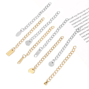 Cadena de Extensión de Acero Inoxidable con Cola en Forma de Lágrima, Accesorios de Joyería DIY, Cadena para Pulsera y Collar, Regalo Unisex - Product Image 4