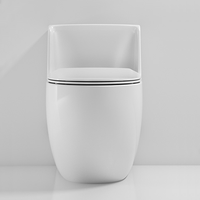 Inodoro blanco fácil de limpiar con sifón de chorro de Wc de una pieza de cerámica coloreada
