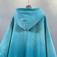 Hoodie surdimensionné délavé à imprimé éclaboussures d'encre, style streetwear, haute qualité, faible MOQ, avec logo personnalisé – Fabricant