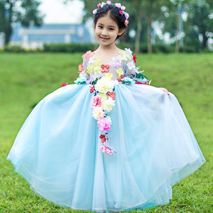 Flower fairy <strong>Princess</strong> <strong>Adult</strong> Child <strong>Dress</strong> Long Birthday Costume Parent-child Outfit Royal Blue <strong>Princess</strong> Wedding Gown <strong>Dress</strong> - Product Image 4