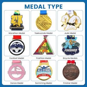 Crea la Tua Medaglia Personalizzata in Metallo, Lega di Zinco 3D, Premio per Maratona 5K, Calcio, Taekwondo, Nuoto, Medaglie Sportive - Product Image 6