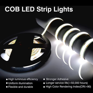 Tira de diodos emisores de luz COB en oferta, regulable, de dos colores, temperatura de color blanco, tira de diodos emisores de luz flexible - Product Image 2