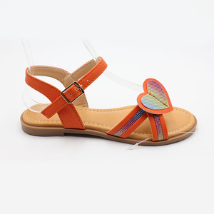 Estate piccole grandi ragazze sandali Casual Open-toe Glitter pesca cuore abito da principessa <span class=keywords><strong>scarpe</strong></span> <span class=keywords><strong>con</strong></span> fibbia regolabile - Product Image 4