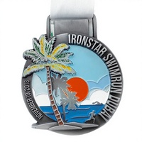 Médaille de récompense en métal moulé sous pression de haute qualité, plaquée or, pour marathon, course à pied, collection sportive, modèle personnalisé