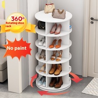 Porte-chaussures rotatif à 360 degrés en bois sur pied Affichage de sac simple Entrée multicouche pour meubles de maison pour salon