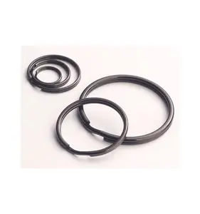 8mm 10mm 12 mm15mm 20mm 25mm 30mm 35mm Black 304 Stainless Steel Metal Circle Split Key Chain Ring for Home Car Keys Attachment