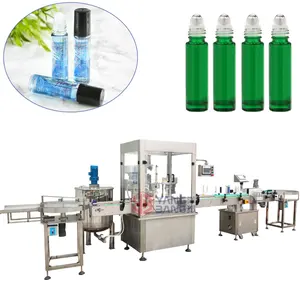 Automatic 2 Heads Essential Oil Fragrance Body 10ml 50ml Roll On Deodorant Bottle Filling Capping Machine