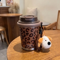 Vaso Térmico de Acero Inoxidable con Revestimiento Cerámico de 320 ml, Libre de BPA, con Cordón para Café