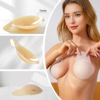 Sutiã Adesivo de Silicone Reutilizável com Efeito Push-up e Cobertura para Mamilos, com Caixa de Papel