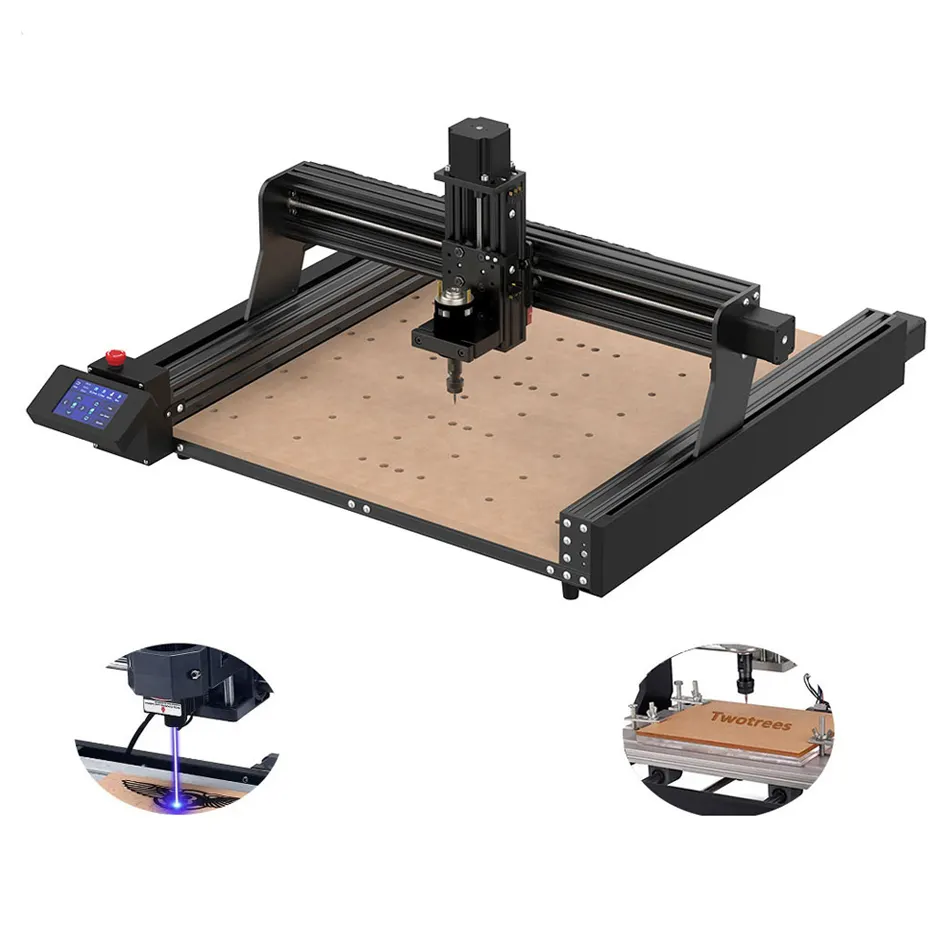 TWOTREES China Factory TTC450 High Precision 460mmx460mm Large Woodworking Area 3-Axis PCB DIY CNC Wood Router Engraving Machine