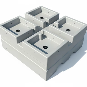 LOC-O Original LLDPE+EPS Foam Typed Modular Floating <strong>Dock</strong> Floating <strong>Piling</strong> Solutions Water Floating House Base for Marina Sea - Product Image 1