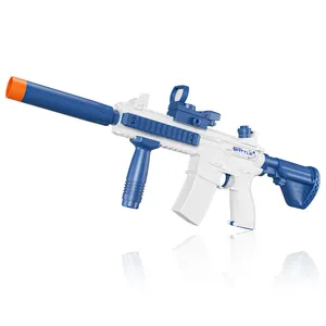 Kids Summer Outdoor plastic Toys High Capacity M416 Blue Electric Water Gun Long-range Fully Automatic Water Spray Gun