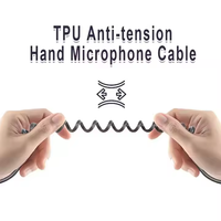Microphone tactique double PTT Baofeng pour talkie-walkie, type K, 2 broches, haut-parleur radio bidirectionnel, microfono