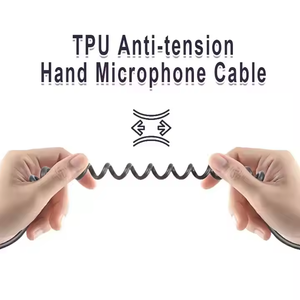 Baofeng デュアルPTT ハンドヘルド タクティカルマイク Kタイプ 2ピン トランシーバー用マイクスピーカー ハムラジオ マイクロフォン - Product Image 2