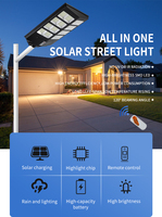 Lampadaire solaire LED tout-en-un Anern Lights 100W 300W 500W 3000W pour extérieur