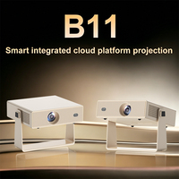 Projecteur intelligent B11 avec Wifi Bluetooth, applications intégrées, 1080P, mise au point automatique, mini projecteur portable pour extérieur, pour les matchs de football