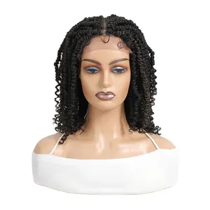 New arrival black butterfly los wig Synthetic crochet braided hair wig Handmade butterfly los lace braided wig