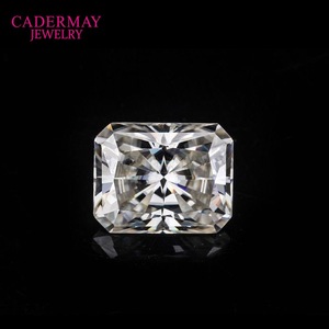 Cadermay Jewelry Radiant Moissanite Gemstone D Color Rectangle Shape Lab Created For Jewelry Making - Product Image 1