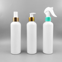 Flacon de pulvérisation en plastique PET, de qualité supérieure, rond, en noir ou blanc, transparent, avec bouchon à pompe, 250ml