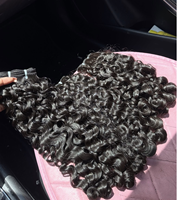 Paquetes de Cabello Camboyano Virgen sin Procesar, Proveedor de Cabello con Cutícula Alineada, Paquetes de Cabello Rizado Birmano