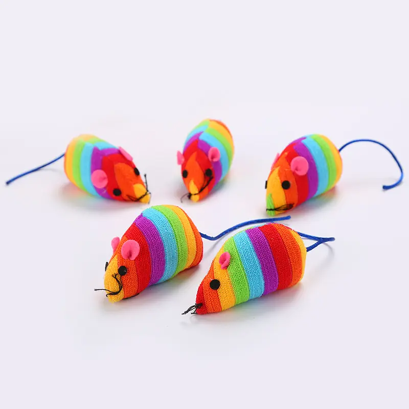 Factory Cat Toy Mouse High Quality Cat Toy Rat Set Wholesale Pet Iridescence Interactive Bite Mouse Toy Cat