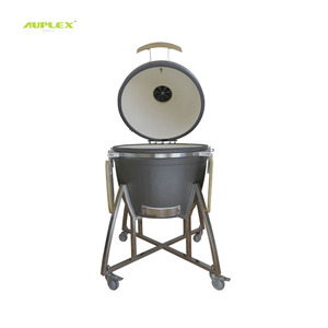 Auplex <span class=keywords><strong>Kamado</strong></span> <span class=keywords><strong>Joe</strong></span> - Parrilla <span class=keywords><strong>Kamado</strong></span> de Carbón para Exteriores de 26 Pulgadas, Construcción de Acero Inoxidable, Acabado de Esmalte de Porcelana, Impermeable - Product Image 3