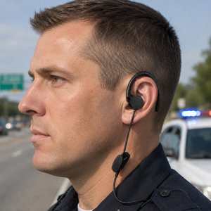 Écouteur PTT professionnel 2 broches pour talkie-walkie, casque antibruit noir, accessoire de communication discret pour Kenwood Baofeng - Product Image 4