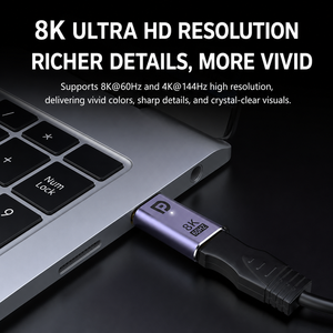 Adaptateur bidirectionnel en aluminium <span class=keywords><strong>DisplayPort</strong></span> mâle vers Mini DP femelle 8K 60Hz pour ordinateur portable, moniteur, projecteur, DP vers Mini DP - Product Image 4