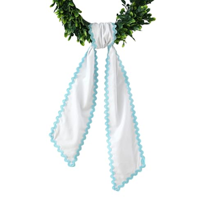 Ruban de décoration en coton monogrammé avec nœud mignon, nouveau ruban blanc vierge pour bouquet, décoration de porte pour Halloween et fêtes - Product Image 1