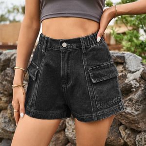 Denim Overalls <strong>Shorts</strong> New American Style Distressed Denim <strong>Dungaree</strong> <strong>Shorts</strong> for <strong>Women</strong> - Product Image 2