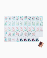 Tuiles de Mahjong Talulah, style américain, pièces de jeu colorées à motifs floraux avec des décorations pour le jeu de table en famille