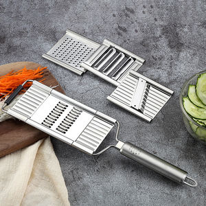 Vente en gros DD1129 Coupe-légumes multifonctionnel remplaçable à 3 lames, râpe à fromage, trancheuse à citron en acier inoxydable - Product Image 5