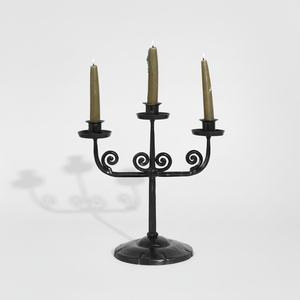 Candelabros de metal negro vintage, perfectos para decoración interior de lujo, mesa de cena romántica o exhibición de iluminación clásica para el hogar - Product Image 1