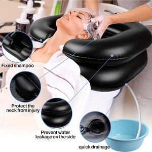 <span class=keywords><strong>Bac</strong></span> à <span class=keywords><strong>shampoing</strong></span> portable, plateau <span class=keywords><strong>gonflable</strong></span> pour le lavage des cheveux en position assise ou allongée au lit - Product Image 3