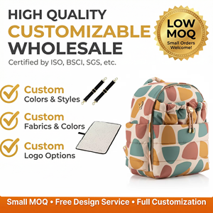 Borsa per Pannolini Personalizzata, Zaino per Mamme, Borsa per la Cura del Bambino di Grande Capacità con Materassino per il Cambio, Borsa da Viaggio Impermeabile per Mamme - Product Image 1